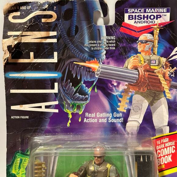 Aliens Bishop Android Space Marine Action Figure Gatling Gun Comic Book‎ - Picture 5 of 10